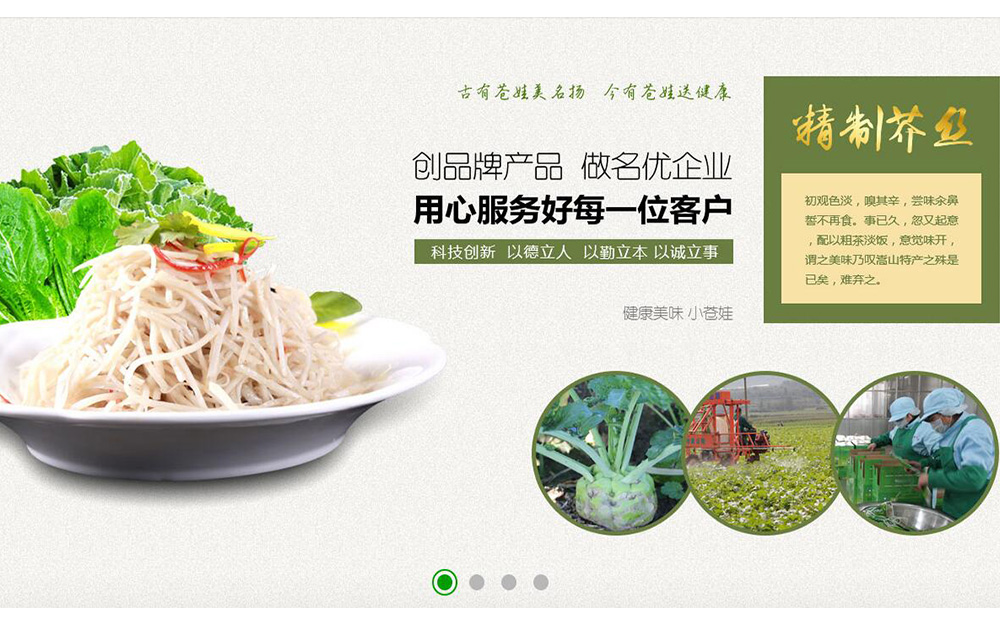 小苍娃食品 网站建设